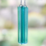 Stone and Glass Wind Chime - Turquoise Magnesite and Crystals - Outdoor Patio and Garden Decor - Housewarming Gift