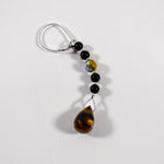 Small Black and Gold Sun Catcher with Tiger Eye Pendant for Window, Garden, Car Decor