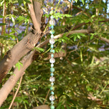 Long Turquoise Magnesite Suncatcher for Window, Patio or Garden - Gift Ready for Housewarming, Thank You, Birthday