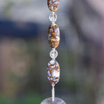 Long Hanging Sun Catcher with Fire Opal Stones and Sun Prism - Window or Garden Decor for Indoors or Outdoors