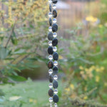 Seaweed Quartz and Teal Glass Wind Chime for Patio and Garden - Gift Ready - Housewarming, Birthday, Mothers Day