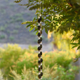 Seaweed Quartz and Teal Glass Wind Chime for Patio and Garden - Gift Ready - Housewarming, Birthday, Mothers Day