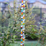 Colorful African Glass Bead Wind Chime - Patio and Garden Decor - Housewarming, Retirement Gift