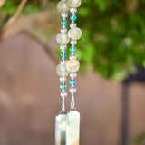 Smoky Ghana Krobo Bead Wind Chime for Patio or Garden - Housewarming, Retirement, Birthday Gift