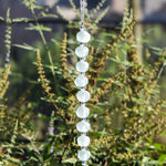 African Bead Sun Catcher with Large Crystal Prism - 17" Long - Window or Outdoor Decoration - Welcome Gift for Home