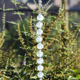 African Bead Sun Catcher with Large Crystal Prism - 17" Long - Window or Outdoor Decoration - Welcome Gift for Home