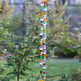 Colorful African Glass Bead Wind Chime - Patio and Garden Decor - Housewarming, Retirement Gift