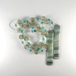 Smoky Ghana Krobo Bead Wind Chime for Patio or Garden - Housewarming, Retirement, Birthday Gift