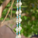 Smoky Ghana Krobo Bead Wind Chime for Patio or Garden - Housewarming, Retirement, Birthday Gift