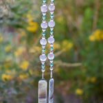 Smoky Ghana Krobo Bead Wind Chime for Patio or Garden - Housewarming, Retirement, Birthday Gift