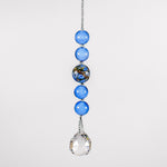 Gorgeous Small Sun Catcher with Blue Murano Glass Beads - Add Sparkle to your Room, your Drive, your Outdoor Oasis