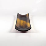 Fused Glass Channel Tray – Transparent Gold & Deep Purple – 12”