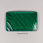 Glass Soap Dish with Wave Design - Various Colors