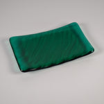 Glass Soap Dish with Wave Design - Various Colors