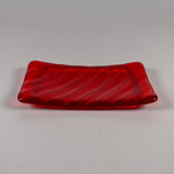 Glass Soap Dish with Wave Design - Various Colors