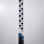 Bright Purple Pearl Glass Wind Chime for Patio, Balcony, Garden - Light Catching Gift for Housewarming, Retirement, Memorial