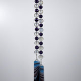 Bright Purple Pearl Glass Wind Chime for Patio, Balcony, Garden - Light Catching Gift for Housewarming, Retirement, Memorial