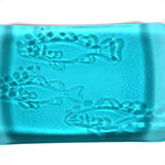 Glass Soap Dish with Fish Design - Various Colors