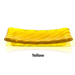 Glass Soap Dish with Wave Design - Multi Colors