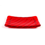 Glass Soap Dish with Wave Design - Multi Colors