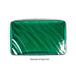 Glass Soap Dish with Wave Design - Multi Colors