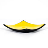 Brightly Colored Fused Glass Trays with Black Trim - 6" Square