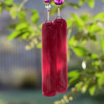 Purple Sun-catching Wind Chime for Patio or Garden - Glass and Acrylic - 30" Long