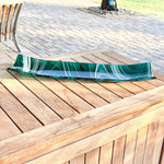Large Teal Green Fused Glass Channel Tray - Table Centerpiece - 23" Long