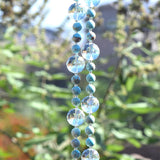 Howlite Stone and Glass Wind Chime Sun Catcher - 30" Long
