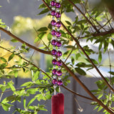 Purple Sun-catching Wind Chime for Patio or Garden - Glass and Acrylic - 30" Long
