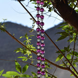 Purple Sun-catching Wind Chime for Patio or Garden - Glass and Acrylic - 30" Long