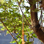 Glass and Stone Chime with Large Carnelian Slabs for Patio or Garden