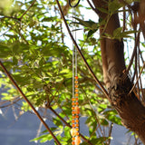 Glass and Stone Chime with Large Carnelian Slabs for Patio or Garden