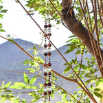 Agate Stone and Glass Sun-Catching Wind Chime for Patio or Garden - 30" Long
