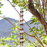 Agate Stone and Glass Sun-Catching Wind Chime for Patio or Garden - 30" Long