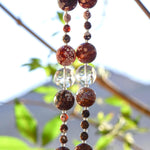 Agate Stone and Glass Sun-Catching Wind Chime for Patio or Garden - 30" Long