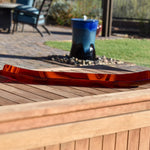 Large Red & Orange Fused Glass Channel Tray - Table Centerpiece - 23" Long