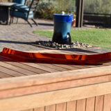 Large Red & Orange Fused Glass Channel Tray - Table Centerpiece - 23" Long
