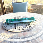 Large Teal Green Fused Glass Channel Tray - Table Centerpiece - 23" Long