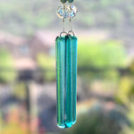 Howlite Stone and Glass Wind Chime Sun Catcher - 30" Long