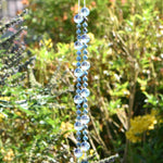 Howlite Stone and Glass Wind Chime Sun Catcher - 30" Long