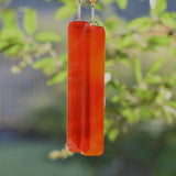 Glass and Stone Chime with Large Carnelian Slabs for Patio or Garden