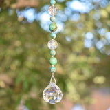 Long Magnesite Stone and Crystal Sun Catcher