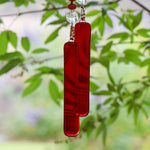 2312 Carnelian Rondelles with copper accents and Phoenix Glass Chime