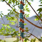 2315 Blue Magnesite and Copper with Turquoise Blue Glass