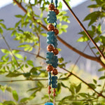 2315 Blue Magnesite and Copper with Turquoise Blue Glass