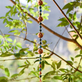 Long Suncatcher - Apatite Stone and Copper with Glass Crystal - 27"