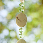 Lemon Chrysoprase Stone Sun Catcher with Sun Crystal - 24"