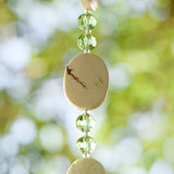 Lemon Chrysoprase Stone Sun Catcher with Sun Crystal - 24"