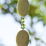 Lemon Chrysoprase Stone Sun Catcher with Sun Crystal - 24"